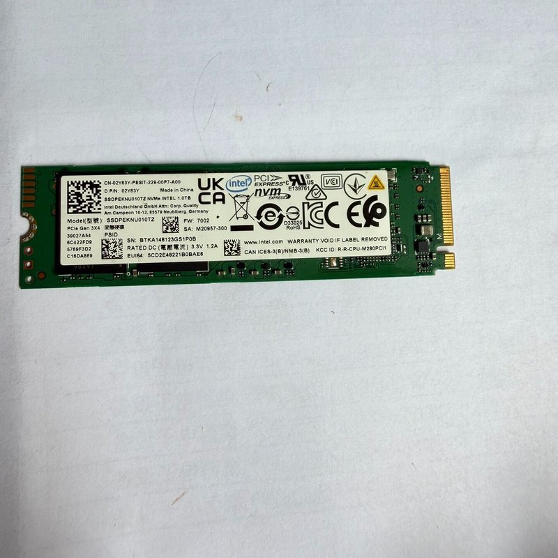 议价-可维修英特尔670p 1TB NVMe固态硬盘,型号SSDPEKN