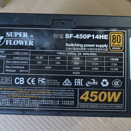 议价-可维修振华SF-450P14HE电源，额定450W，80PLUS铜