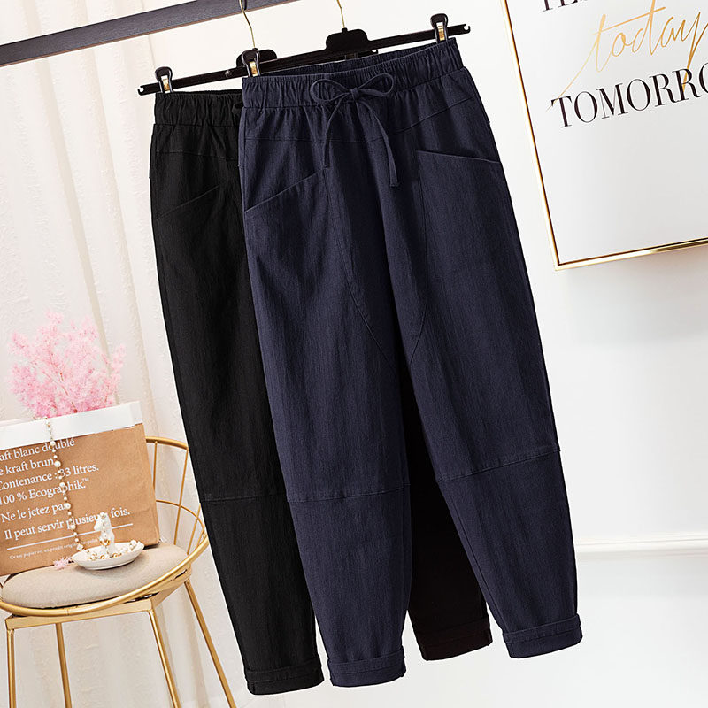 大码女装胖女人早春装哈伦裤裤微胖妹妹阔腿胯宽大腿粗的女生裤子在类目 女装/女士精品, 大码女装中 - 来自Buy2taobao.com提供专业的淘宝代购服务