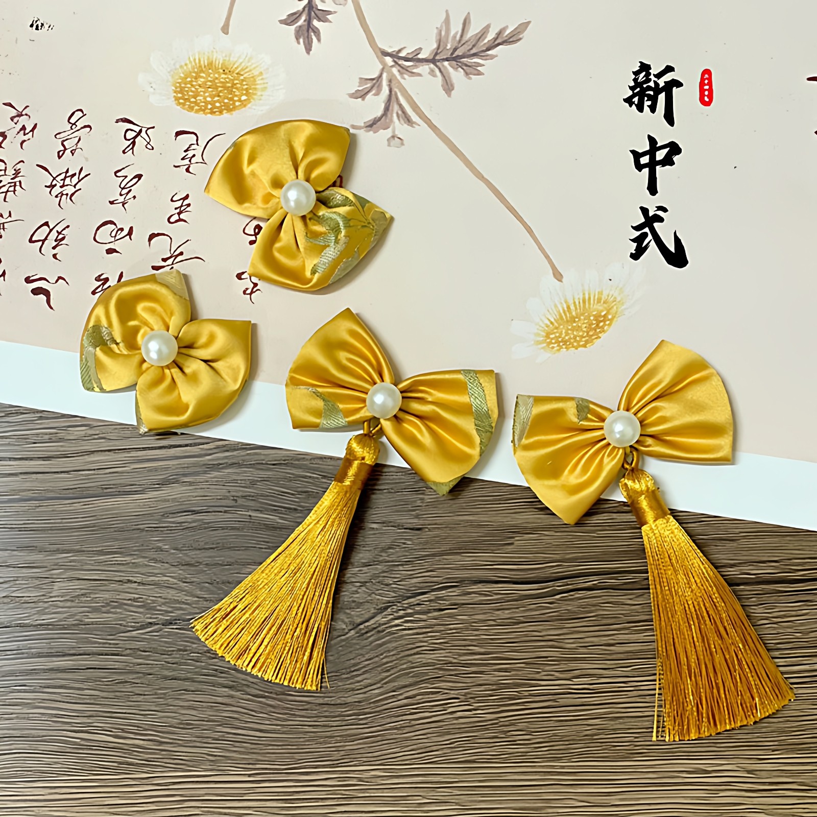 新中式小女孩女金色发夹百天周岁抓周礼服搭配黄色发带表演拍照,饰品/流行首饰/时尚饰品新,发饰,淘宝优惠券,粉丝福利购,淘宝优惠卷