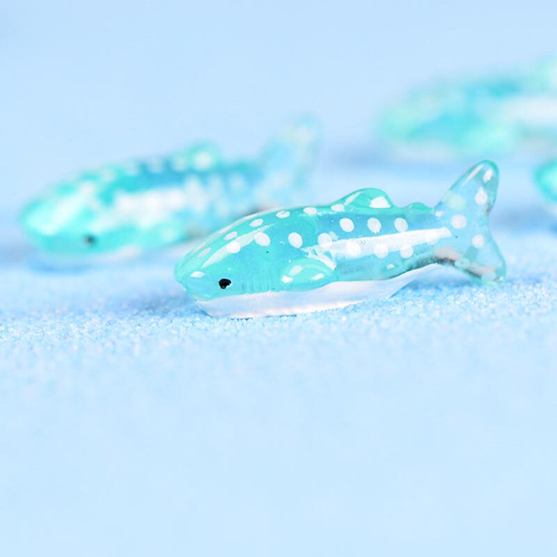 地中海风格斑点鲨鱼海景造景装饰配件微景观摄影树脂卡通鱼小摆件