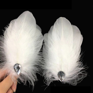 专业天鹅湖头饰芭蕾舞蹈羽毛头饰发箍欧美小天鹅演出羽毛头饰