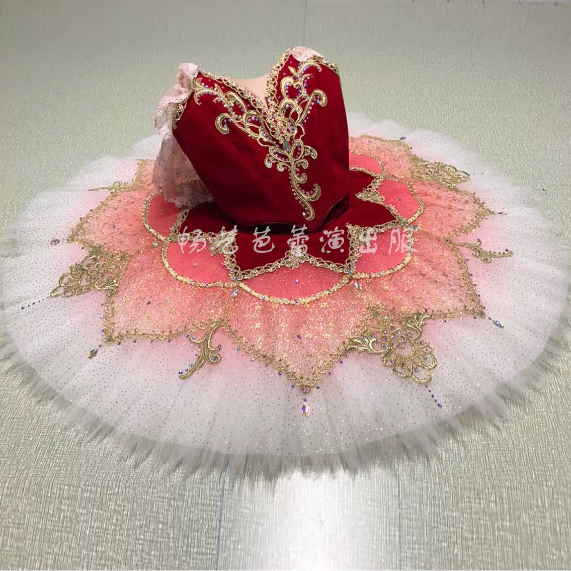 专业芭蕾舞裙女童小天鹅蓬蓬纱TUTU裙睡美人帕基塔舞裙演出表演服