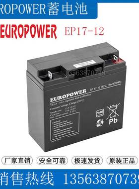 EUROPOWER蓄电池12V117AH EP17-12 铅酸免维护储能型（罗马尼亚）