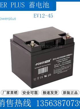 POWERPLUS蓄电池 EV12-45(12V45AH/10HR)F13 监控/消防/医疗/UPS