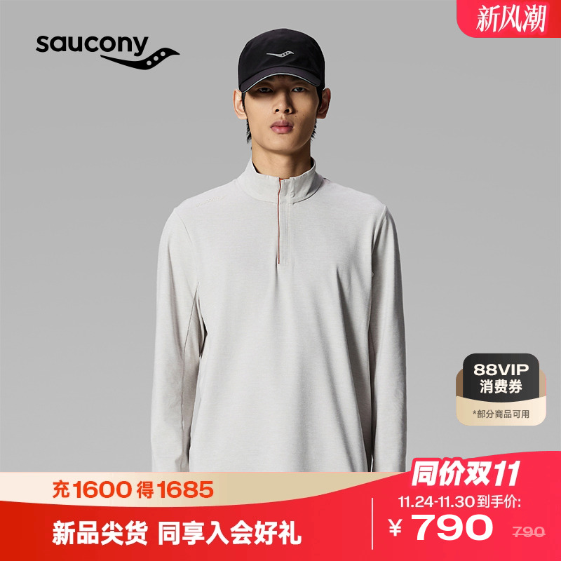 索康尼半拉链长袖T恤