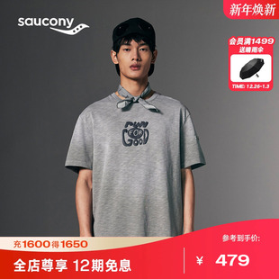 圆领T恤 运动休闲透气短袖 Saucony索康尼NATHAN BELL系列男女同款