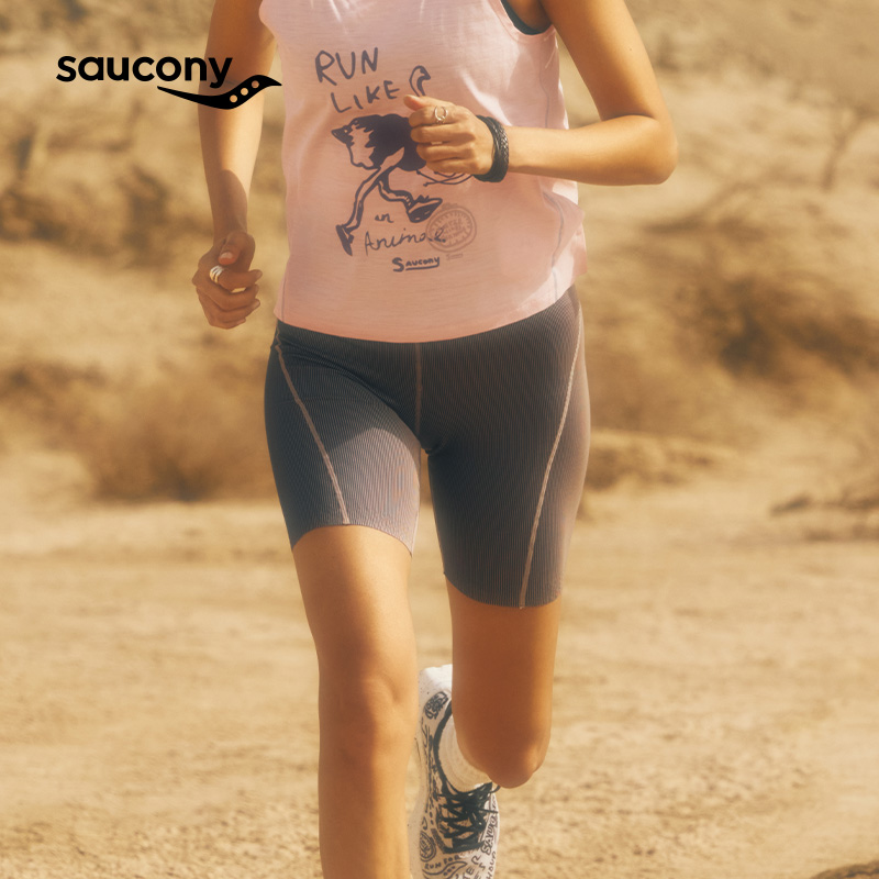索康尼女子户外透气紧身运动短裤