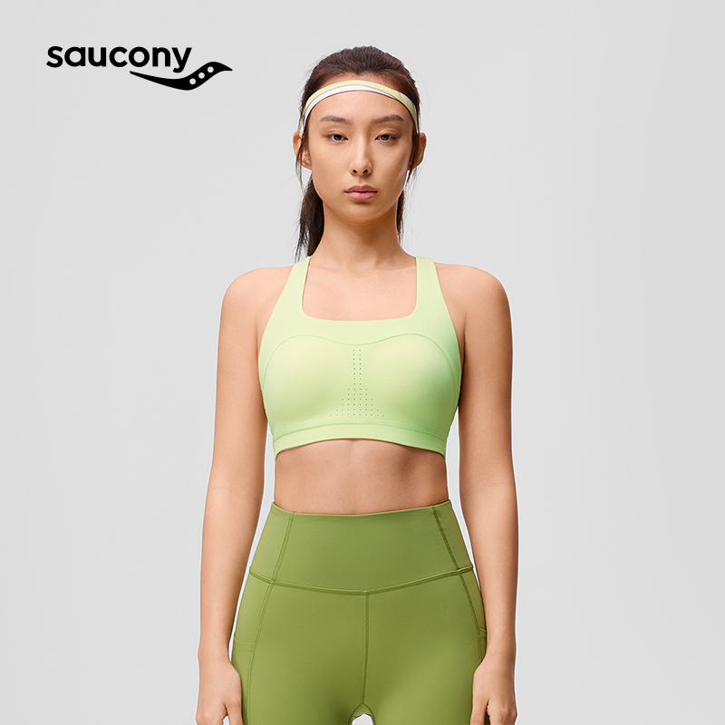Saucony索康尼2024夏季新品女子跑步运动内衣bra强度支撑美背
