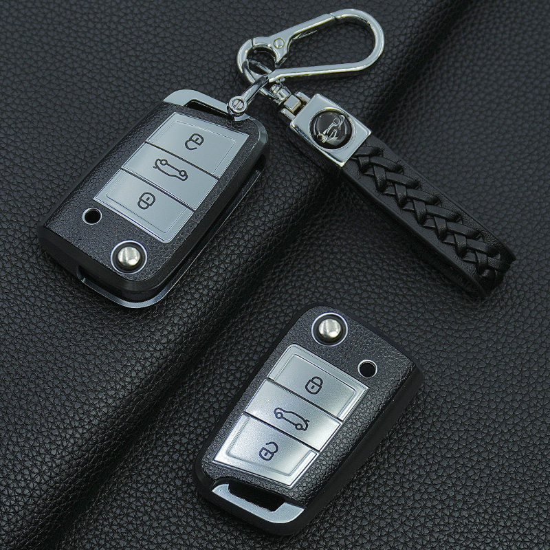 大众速腾钥匙套汽车宝来polo壳扣cc迈腾帕萨特探岳凌渡途观L专用