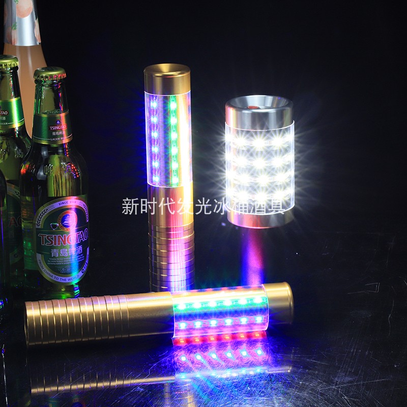 酒吧ktv气氛爆闪棒出酒led香槟头葡萄酒发光闪光棒酒具不锈钢瓶塞