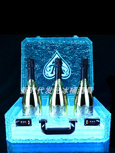 酒吧黑桃a香槟冰封神龙套vip香槟出酒ktv酒箱LED发光红酒洋酒底座