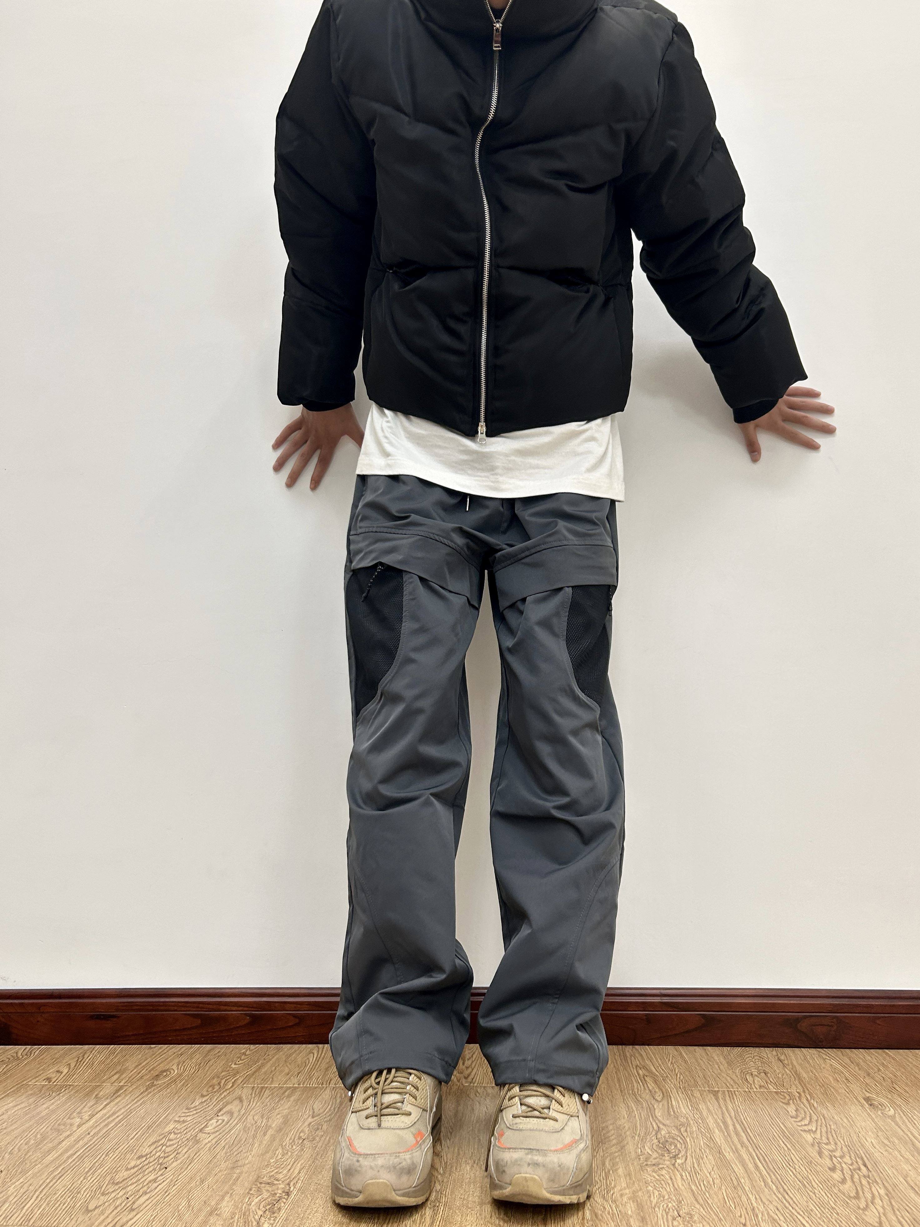 07QWER 秋季户外冲锋裤美式小众机能裤修身直筒长裤