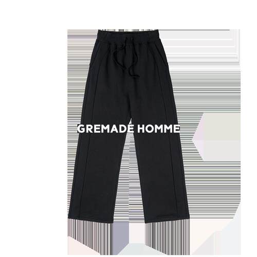 GREMADE 口粮BI入单品加绒宽松直筒休闲运动裤卫裤