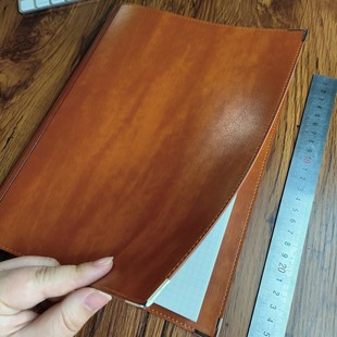 9孔B5棕色软皮面可拆卸活页笔记本记事本方格网格格子本理财记账教师听课备课日周计划本子学生文具