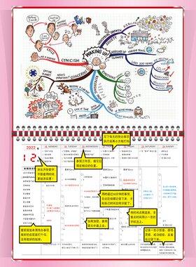 一周一页直式周计划活页本A4大号自填日期时间轴效率手册工作小秘书可拆卸日程本工作笔记本可定制LOGO日历本
