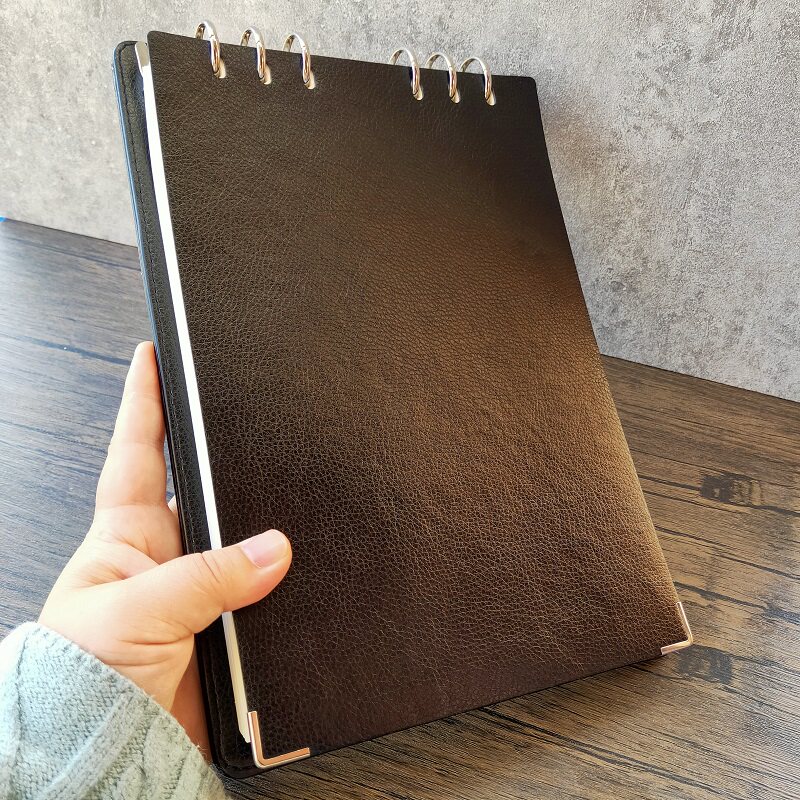 B5可拆卸板夹式仿真皮活页笔记本