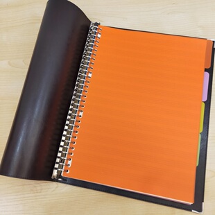 【油蜡牛皮纹 深咖啡色】30孔A4软皮面活页本康奈尔5R高效笔记本B5记事本文具方格网格本理财记账月周计划本