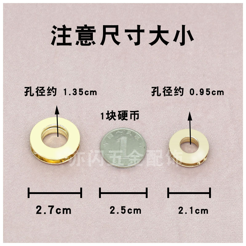 METAL EYELID BUCKLE BAG FITTING HOLLOW CLASP SCREW DETACHABLE DECORATIVE BUCKLE FITTING ROUND BUTTON FASTENING