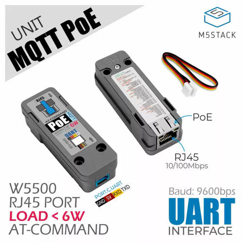 官方M5Stack MQTT以太网通信模块 PoE供电内嵌W5500 远程数据采集