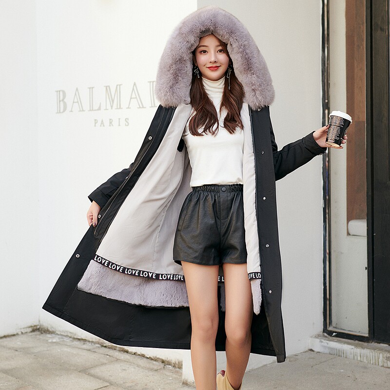 Overcoming women 2019 new pattern Rabbit hair Internal bile Fur integrated Mid length version Removable leather and fur coat overcoatin the Women's clothing/Boutique , Fur  category - from Buy2taobao.com to provide professional Taobao agent buy service