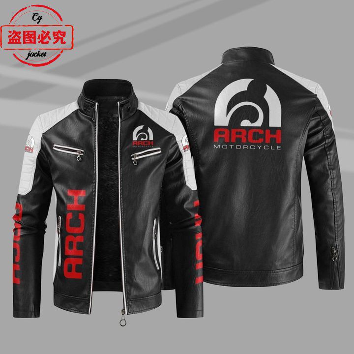 ARCH机车标志皮夹克PU皮衣防风秋冬款夹克ARCH Motorcycle骑行服
