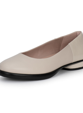 ECCO爱步女低跟单鞋套脚百搭舒适平底鞋气质小皮鞋222303