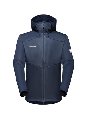 Mammut猛犸象Ultimate VII新款男士防风防水经典连帽软壳上衣