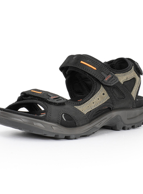 【断码清仓】Ecco/爱步舒适魔术贴平底沙滩凉鞋男士越野069564