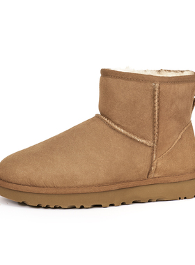 UGG 女秋冬套筒雪地靴迷你短靴保暖厚毛女靴1016222