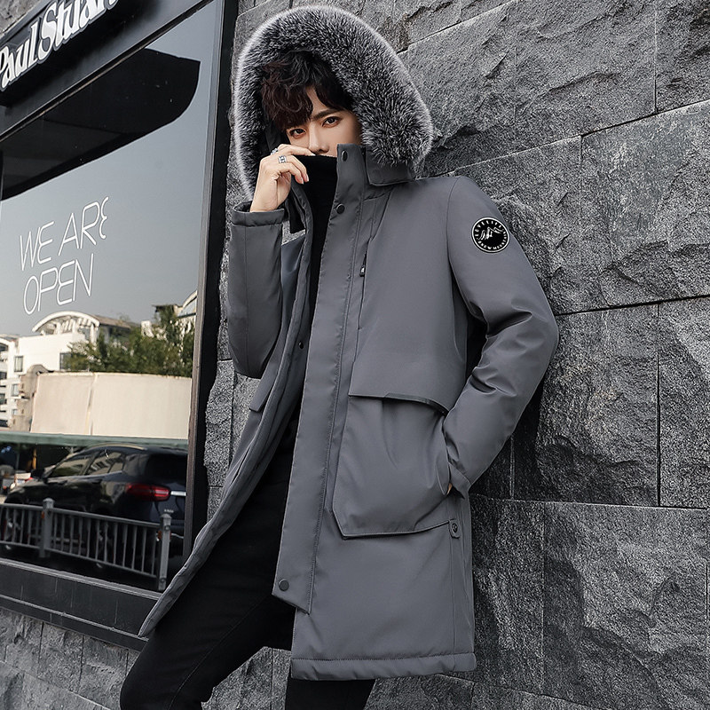 Down new winter down jacket men's mid long Korean fashion winter coat