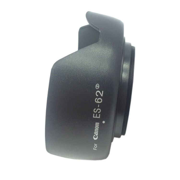 es-62ii莲花遮光罩适用于单反相机ef 50mm 1.8ii镜头遮阳罩52mm