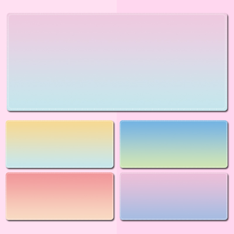 创意渐变鼠标垫超大简约男女生办公电脑键盘垫写字台学习书桌面垫