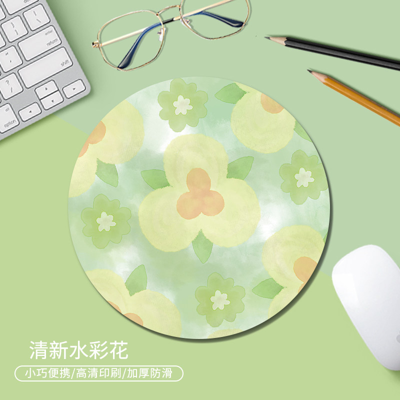 水彩鼠标垫男女生创意办公室笔记本电脑键盘垫家用学生学习书桌垫