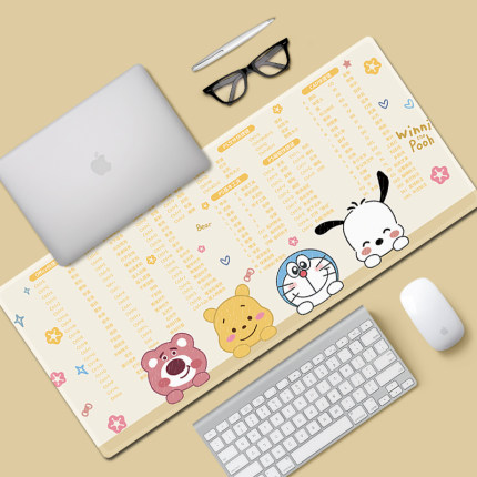 办公快捷键大全鼠标垫超大可爱电脑笔记本女生学习大键盘垫书桌垫