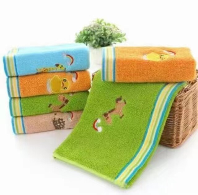 纯棉卡通吸水柔软婴儿亲肤小毛巾