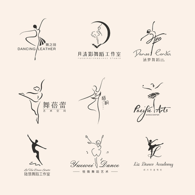舞蹈LOGO设计店名标志教育培训机构门头vi全套设计商标原创定制