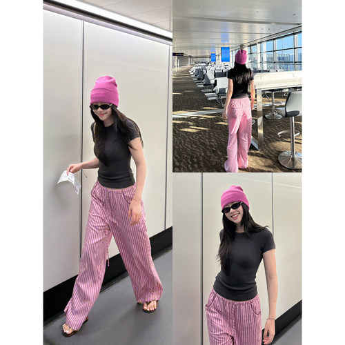 daydayicy 瘦瘦T 两色正肩T恤女夏修身显瘦短款短袖纯色辣妹上衣