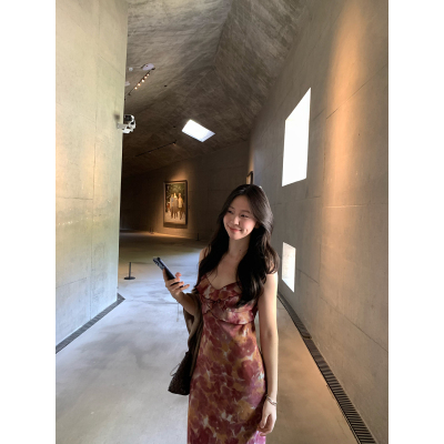 daydayicy 干枯玫瑰 碎花吊带连衣裙女夏季氛围感纯欲度假风裙子