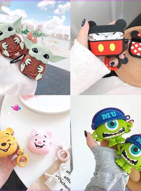Cover for Apple AirPods 1 2 3 3rd Case for AirPods Pro Case Cute Cartoon Yoda Mickey Stitch Spiderma