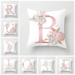 Pink Letter Decorative Pillow Cushion Covers sofa Pillowcase