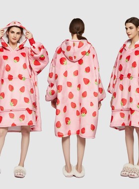 Wearable Blanket Hoodie Adults Oversized Sweatshirt Blan新款