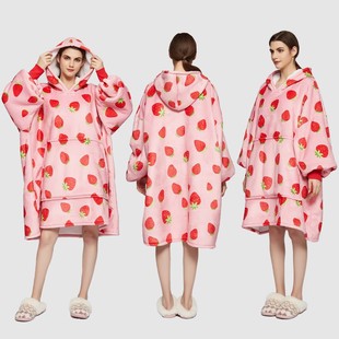 Wearable Blanket Hoodie Adults Oversized Sweatshirt Blan新款
