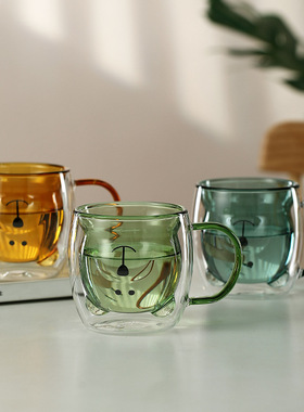 Water glass mug Coffee Cup Set Heat-resistant Double Handle