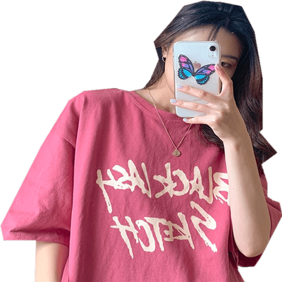 cec短袖t恤韩版宽松ins潮慵懒风