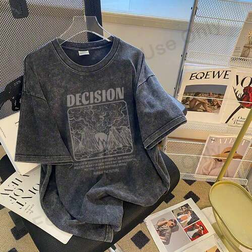 正品~品牌剪标奥特莱斯清仓专柜夏季水洗黑纯棉短袖T恤男女士潮牌