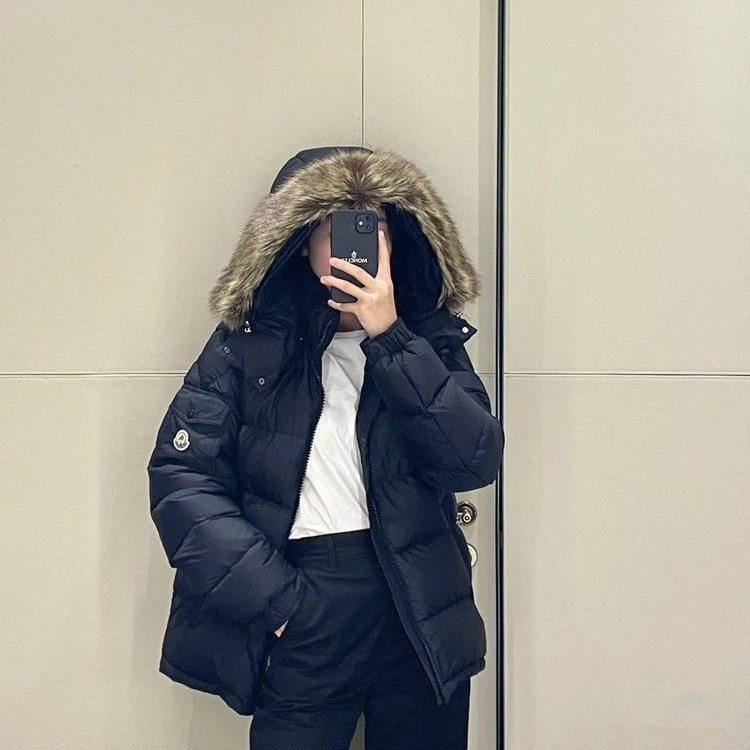 冬季加厚毛领连帽羽绒棉服外套女2025新款厚实不臃肿百搭排骨棉袄