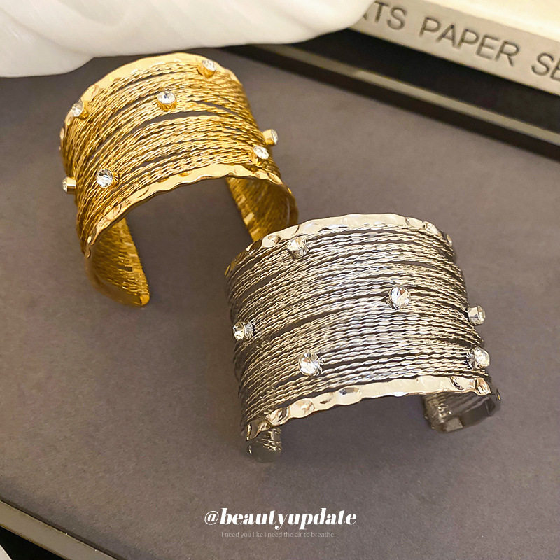 EUROPEAN AND AMERICAN CROSS-BORDER NEW MULTI-LAYER HOLLOW WINDING BRACELET ULTRA-FLASH NICHE FASHION DESIGN BRACELET DAILY ARMBAND WOMEN