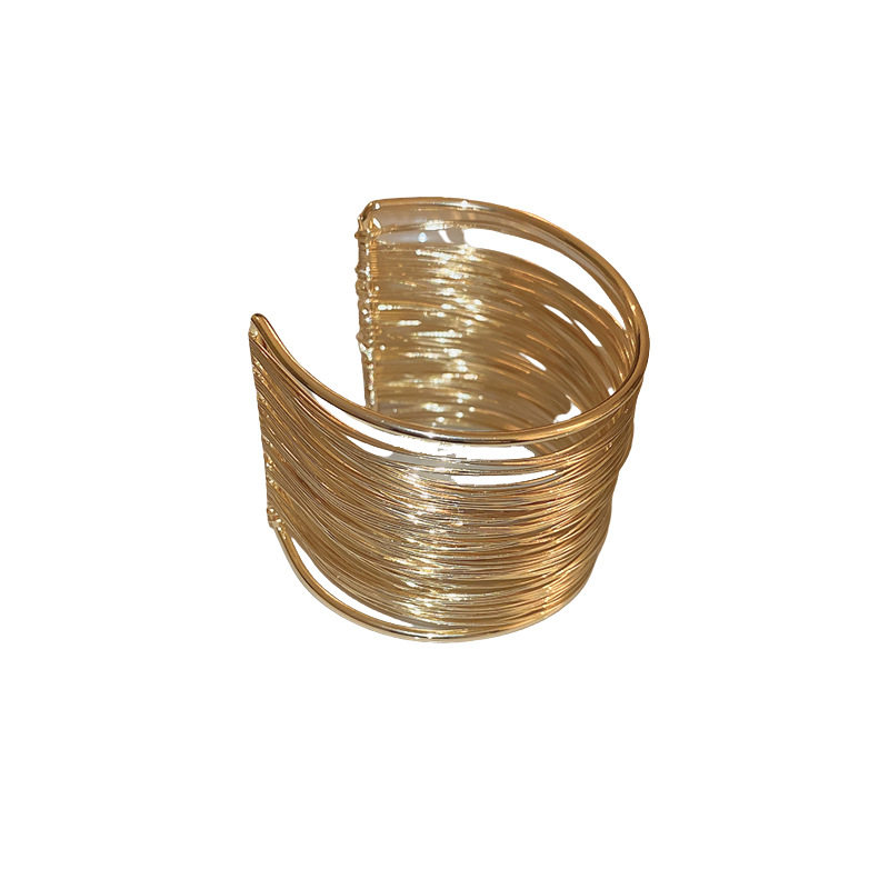 EUROPEAN AND AMERICAN EXAGGERATED MULTI-LAYER HOLLOW ARMBANDS OPEN BRACELETS NICHE CREATIVE DESIGN BRACELETS PERSONALITY COLD WIND BRACELETS