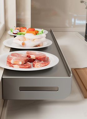 厨房窗台加宽延伸板改造神器窗户定制尺寸不锈钢置物架灶台面延长